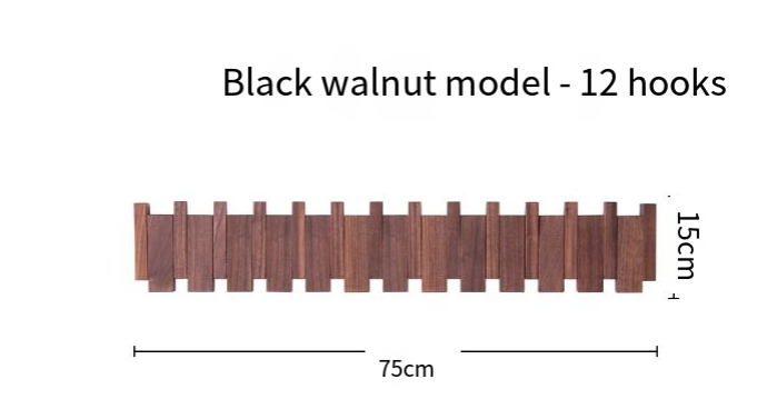 Simplicity Piano Key Wall Coat Rack (One Piece)