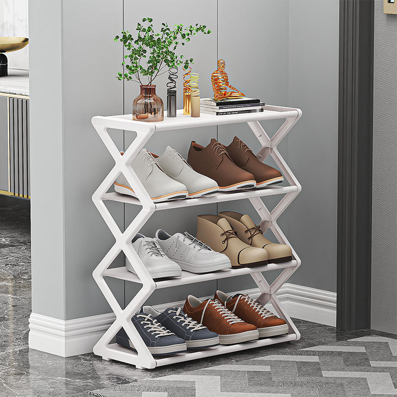 X-Type Multi-Functional Shoe Rack With Two Layers